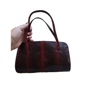 Lelya Red Snake Skin Small Purse Clutch. Beautiful! 10 X 6